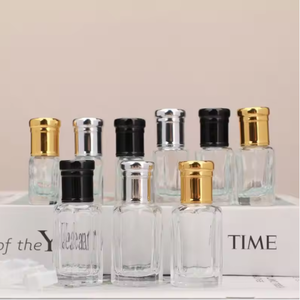 ขวดน้ำหอมแก้วใสทรงสี่เหลี่ยมพร้อมฝาเกลียวสีทอง 3 มล. 5 มล. - Product Image 2