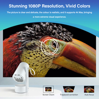 Nouveau projecteur mini OEM 2026 rechargeable avec projection à 360 degrés, Full HD natif, 250 lumens ANSI, mise au point automatique, prise en charge du Wi-Fi et 4K