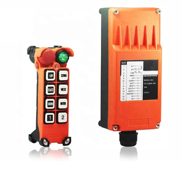 F21-E2M-8 DC 3V(2 AA size batteries) 8 single step buttons industrial wireless remote control