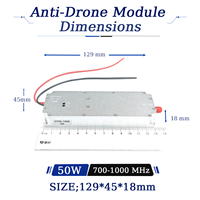 Amplificateur de puissance GaN personnalisable 50W 700-1000MHz, module Lora, module anti-drone, VCO intégré