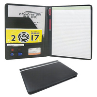 Modernqiu - Carpeta de Presentación de Piel Sintética PU al por Mayor, Carpeta Negra para Documentos de Oficina, Portafolio