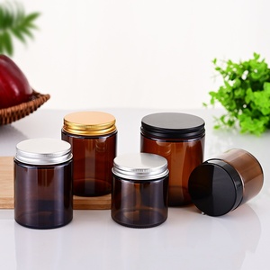10 15 20 30 50 Barattolo cosmetico in vetro ambrato da 60 100 ml g rotondo piccolo vuoto 10g 15g 20g 30g 50g 60g 100 5g con coperchio nero - Product Image 4
