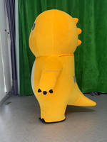 Gonflez en peluche jaune Nailong Dragon Costume de mascotte en peluche 2M Air Dinosaur Nailong Costumes Costume à vendre