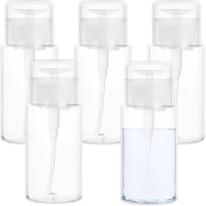 Best-Selling Custom Transparent Round PET <b>Makeup</b> Remover Bottles High Quality Cosmetic Packaging Supplies - Product Image 1