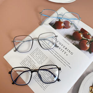 Monture de lunettes anti-lumière bleue Qianai Square, forme irrégulière, taille moyenne, unisexe, verres en TR90, anti-UV, lunettes optiques - Product Image 5