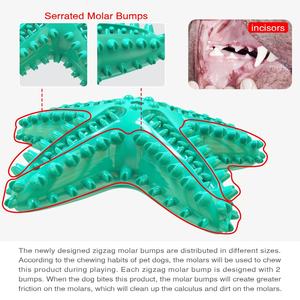 TPR mainan kunyah suara warna kustom desain bintang laut ramah lingkungan dengan tekstur sikat gigi untuk perawatan gigi anjing dan permainan interaktif - Product Image 6