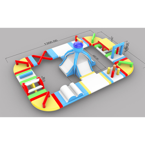 Parque Acuático Flotante Inflable Comercial con Obstáculos, Equipo de Playa con Material de PVC para Tobogán Exterior para Adultos, PARQUE ACUÁTICO Personalizable - Product Image 4