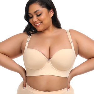 Top Seller Plus Size reggiseno levigante reggiseno scolpire con imbottitura spalline con chiusura posteriore reggiseno da donna reggiseno profondo coppa reggiseno - Product Image 2