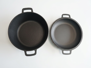 Pentola in Ghisa con Coperchio Multifunzione, <span class=keywords><strong>Set</strong></span> di Pentole Profonde per Campeggio, Forno Olandese per Famiglia, Casa, Cucina e Attività all'Aperto - Product Image 3