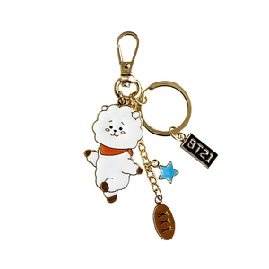 พวงกุญแจโลหะแฟชั่นหรูหราแบบกำหนดเอง พิมพ์ลายด้วยความร้อน รูปหัวใจอูฐ อนิเมะ เคลือบเงา สำหรับของขวัญส่งเสริมการขาย - Product Image 2