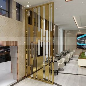 Divisor de Habitaciones Premium EX290, Biombo Plegable de Acero Inoxidable, Ideal para Oficina, Salón, Restaurante, Decoración - Product Image 1