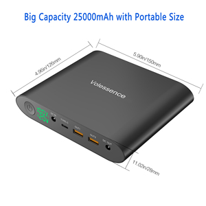 כוח מחשב נייד כוח בנק סוללה נייד מטען 25000mah 5v/8.4v/9/v12v/9v12v/16v/20v בנק חשמל עבור טלפון ipad מצלמה - Product Image 4