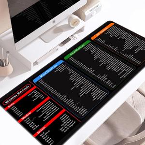 Grand tapis de souris pour ordinateur en caoutchouc naturel, anti-rayures, résistant à l'eau, avec raccourcis personnalisés Windows, Excel, PowerPoint, en stock - Product Image 1