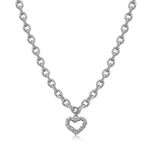 Milskye hermoso conjunto de joyas para mujeres latón 14K chapado en oro grueso corazón collares - Product Image 3