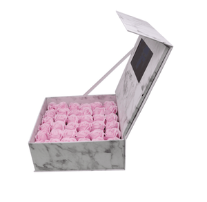 Rose Presentation Marketing Flower Packaging Heart Gift LCD Brochure Video Box With LCD Screen