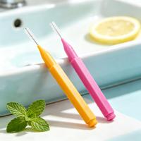 Brosse interdentaire en nylon ISO avec manche en plastique, douce pour les dents, personnalisation, prix de gros en vrac