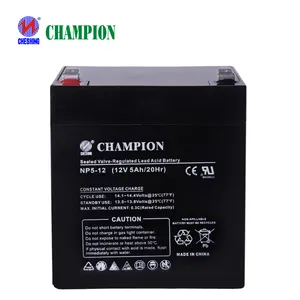 Champion 12v5ah giá tốt năng lượng mặt trời Pin năng lượng Hệ thống lưu trữ kín Pin axít chì Pin axít chì