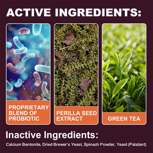 Poulet Bacon Saveur Chien Haleine Désodorisant Probiotiques Herbes Poudre pour Plaque Élimination Du Tartre Dents Nettoyage Oral Care Supplément - Product Image 5