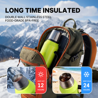 Bouteilles de sport tendance 2026 pour le camping et la pêche, en acier inoxydable 304, 1500 ml, à double paroi, personnalisables, avec couvercle double usage