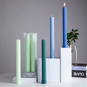 Wholesale 27cm Roman Column European Style Colorful Handmade Beeswax Soy Wax Pillar <b>Candle</b> Home Wedding Hotel Holiday Decoration - Product Image 4