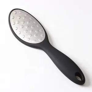 Hot Sale High Quality Black Long Handle Oval Foot File Professional Pedicure Care Tools Durable Foot Rasp