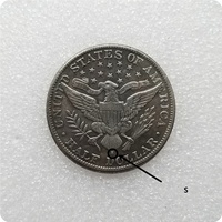 Réplique complète de la pièce de monnaie américaine Barber Half Dollar 50C en argent, de 1892 à 1915, antique, souvenir, objet de collection, cadeau