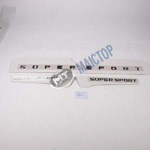 Maictop accesorios de coche ABS Auto puerta lateral trasera maletero carta etiquetas adhesivas para LX <span class=keywords><strong>570</strong></span> LX570 <span class=keywords><strong>2018</strong></span> etiqueta insignia logo Set - Product Image 4