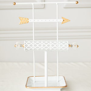 Customized 3-Tier Metal <strong>Jewelry</strong> Display Necklace Earring Holder T Shaped <strong>Jewelry</strong> Organizer - Product Image 4