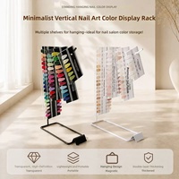 Présentoir Minimaliste Magnétique pour Nuancier de Couleurs de Vernis à Ongles, Support de Table pour Carte de Couleurs de Gel