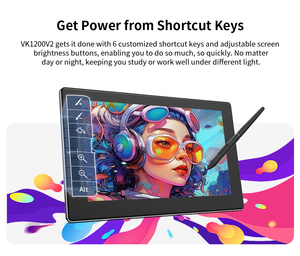 Tableta Gráfica Digital VEIKK VK1200V2 Económica con Pantalla para Estudiantes, Profesores y Clases en Línea - Product Image 3
