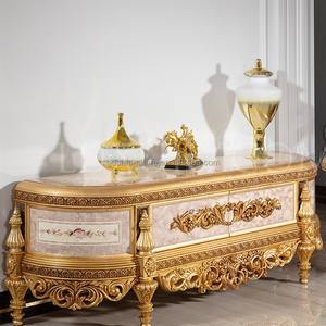 Meuble TV <span class=keywords><strong>de</strong></span> style europé<span class=keywords><strong>en</strong></span> luxueux <span class=keywords><strong>en</strong></span> bois massif doré sculpté meuble <span class=keywords><strong>de</strong></span> rangement décoratif pour salon mobilier <span class=keywords><strong>de</strong></span> <span class=keywords><strong>cour</strong></span> à la française - Product Image 4