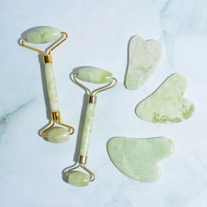 Grosir Masker Mata Jade Alami 100% Label Pribadi Jade Roller dan Gua Sha Alat Perawatan Kulit Anti-penuaan Masker Mata - Product Image 3