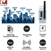 Compteur d'énergie électrique intelligent à lecture à distance approuvé par le milieu avec module Lorawan
