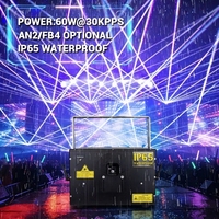 Projecteur laser à faisceau étanche IP65 60W avec contrôle DMX pour décoration extérieure, idéal pour les entreprises de location de DJ et événements
