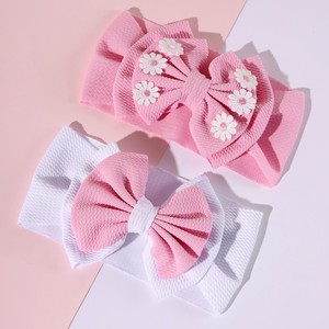 Fascia per capelli a doppio fiocco per bambini, stile commercio estero, protegge la fontanelle, fiocco grande, fiore a margherita, fascia per matrimonio - Product Image 1