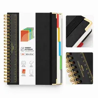 Cahier à spirale scolaire personnalisé A4 avec protège-coins métalliques – Fabrication de cahiers à spirale pour l'apprentissage