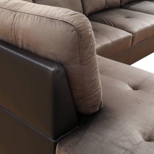 Fundas de Sofá de Terciopelo Artesanal en Forma de Media Luna, Tejido de Lino con Relleno de Esponja para Sala de Estar u Hotel - Product Image 6