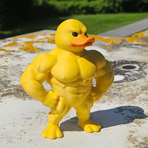 Interesante Estatua de Pato Musculoso Amarillo, Decoración para <span class=keywords><strong>el</strong></span> Tablero del Auto, para Entusiastas del Gimnasio, Adolescentes, Regalo Novedoso y Divertido - Product Image 3