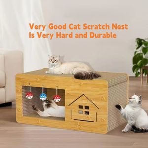 Gatti Villa multifunzionale Pet accessori carta ondulata gatto albero con grande spazio per il gioco di riposo e artiglio di macinazione - Product Image 2