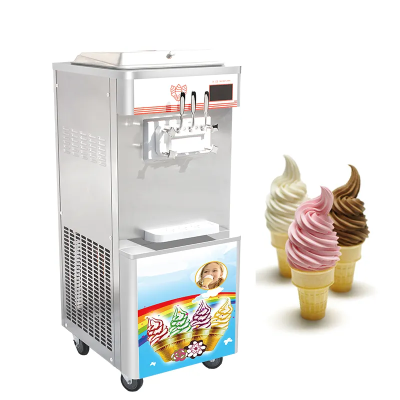 Sistema de enfriamiento tipo piso máquina comercial de helados de servicio suave