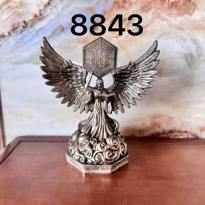 Statue de l'archange Metatron en résine Polystone, figurine en bronze coulé à froid, ange sacré de la géométrie sacrée et décoration spirituelle pour la maison - Product Image 6