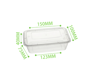 Envasado de alimentos Uso Bento PP Plástico desechable Microondas <span class=keywords><strong>Rectangular</strong></span> Alimentos Fiambreras Contenedor en 500ml 650ML 750 - Product Image 2