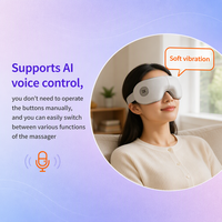 Masseur oculaire intelligent portable avec airbag, vibration, chaleur et compression, 3/5 modes, fonction musicale, en plastique