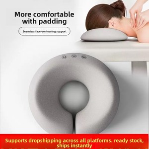 Cuscino Viso a U in Memory Foam Intrecciato <span class=keywords><strong>per</strong></span> Lettino da Salone di Bellezza, Supporto <span class=keywords><strong>per</strong></span> la Testa in Velluto Cristallo, Cuscino Massaggiante (Rimovibile e Lavabile) - Product Image 5