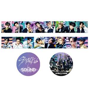Vente en gros de Kpop Idol Group <span class=keywords><strong>Stray</strong></span> <span class=keywords><strong>Kids</strong></span> <span class=keywords><strong>MANIAC</strong></span> THE SOUND Autocollant décoratif Washi Tape Ruban de masquage - Product Image 2