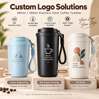 Kingze OEM 380ml 580ml Tasse à café isotherme en céramique, en acier inoxydable 316, pour café, cadeau d'entreprise