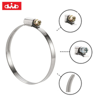 Acier inoxydable 201 304 Allemagne Type Collier de serrage Clips de tuyau à vis sans fin allemand Pièces de rechange d'estampage personnalisées pour l'industrie automobile
