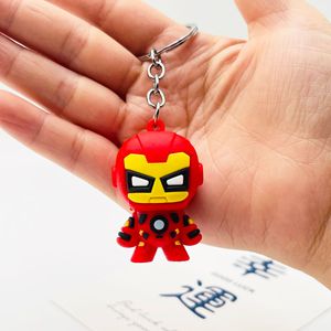 Llamativo 3D PVC dibujos animados Anime llavero Kawaii goma Marvel <span class=keywords><strong>Spidermen</strong></span> inspirado llavero para película temática héroe llavero - Product Image 3