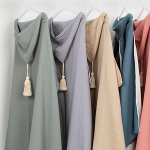 Gland <span class=keywords><strong>bio</strong></span> <span class=keywords><strong>coton</strong></span> tissu crêpe enfants à capuche serviette mousseline infantile couverture serviette <span class=keywords><strong>de</strong></span> <span class=keywords><strong>bain</strong></span> bébé <span class=keywords><strong>Cape</strong></span>, bébé peignoir - Product Image 5