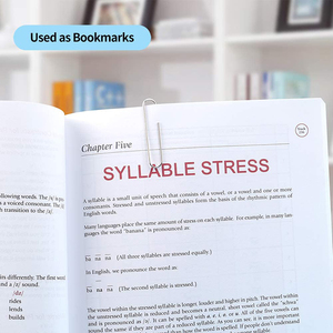 PVC miễn phí màu bọc giấy Clip văn phòng kẹp giấy kẹp cho văn phòng trường học và sử dụng cá nhân 600 cái mỗi gói màu đen - Product Image 5